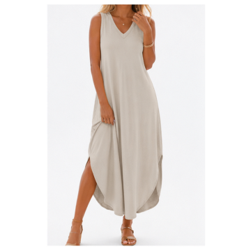 Women's Sleeveless V-Neck Mini Casual Dress