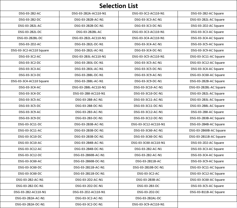 Selection List