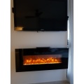 TV Stand With Colorful Flame Adjustable Fireplace Hanging