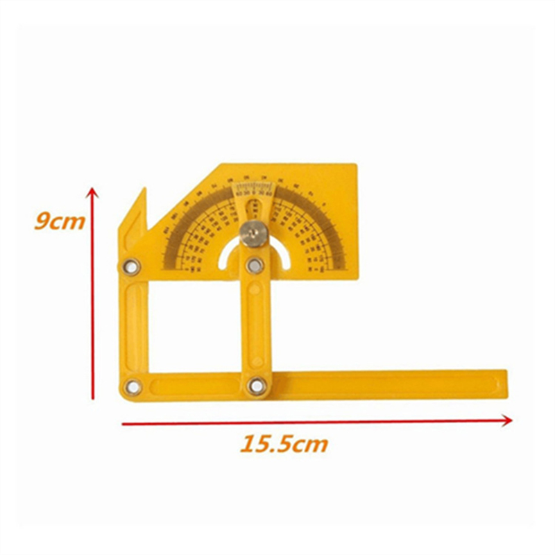 Plastic Protractor Angle Ruler Angle Ruler 180 Degree Ruler Woodworking Ruler Foldable Easy Carry Convenient Angle Measurement