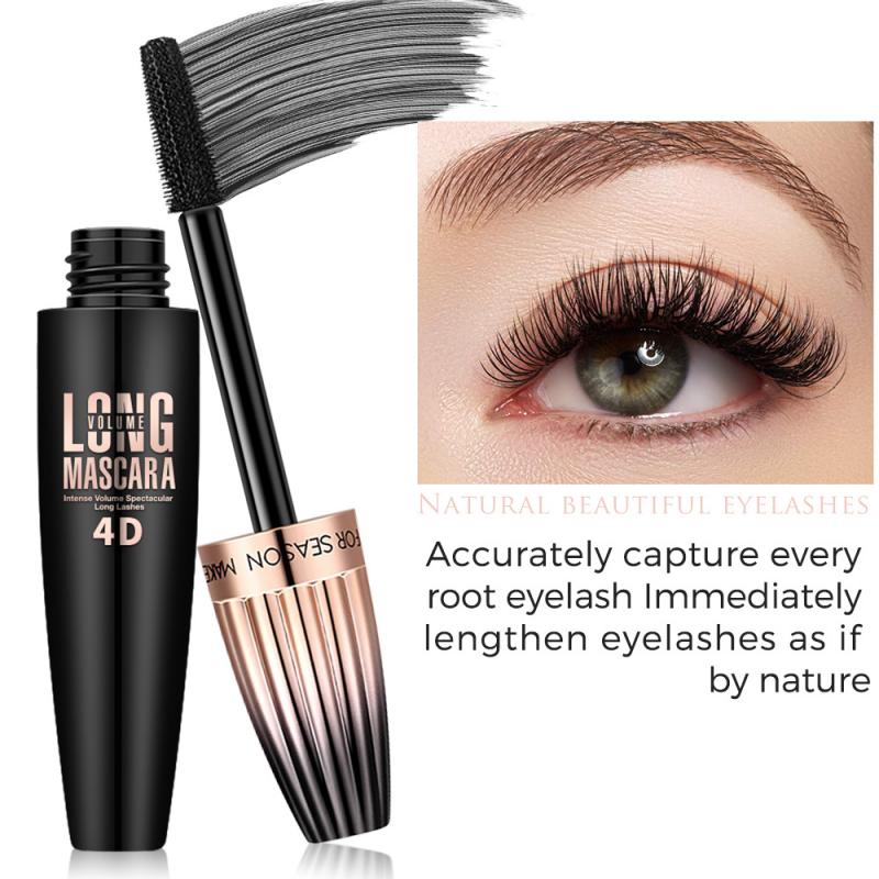 ALIVER 4D Mascara Waterproof Thick Curling Eyelash Makeup Silk Fiber Lash Extension Long Lasting Cosmetics Maquillaje TSLM1