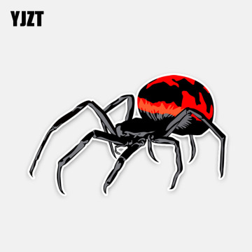 YJZT 11.4*6.9CM Cartoon Red Spider Crawl Decor Car Stickers Personality Graphic 11A0552