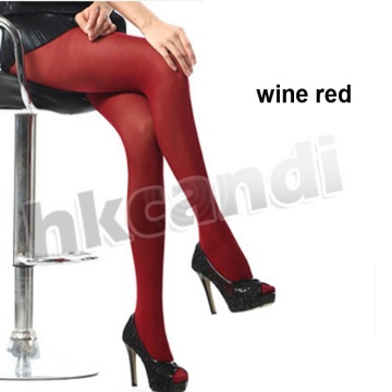 Tights wine red Opaque Women Sexy Pantyhose Spring Autumn PantyHose Nylon Seamless Tights Stockings Hosiery BA010