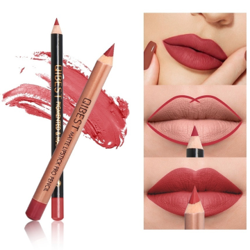 2Pcs/Set 15Color Nude Matte Lipstick Pen with Lip Liner Set Waterproof Lip Set Focallure Makeup Product Brown Women Beauty Tools