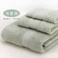 3 Pieces Set 100% Cotton Handkerchief+Face Cloth+Bath Towels Family Terry Towels Bathroom Set Gift Bath Towel Sets 17 Colors