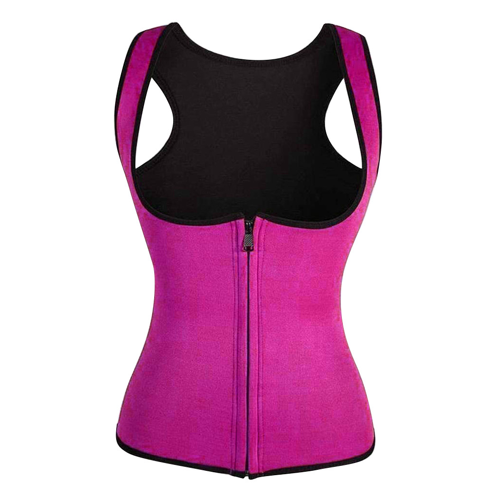 2020 Newly Women Sweat Body Slimming Vest Neoprene Body Shaper Waist Trainer Belly Fat Burning Weight Loss Corset Workout