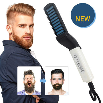 Multifunctional Electric Hair Comb Brush Beard Straightener Beard Straightening Comb Straight Hair Curler Styling Tools for Men