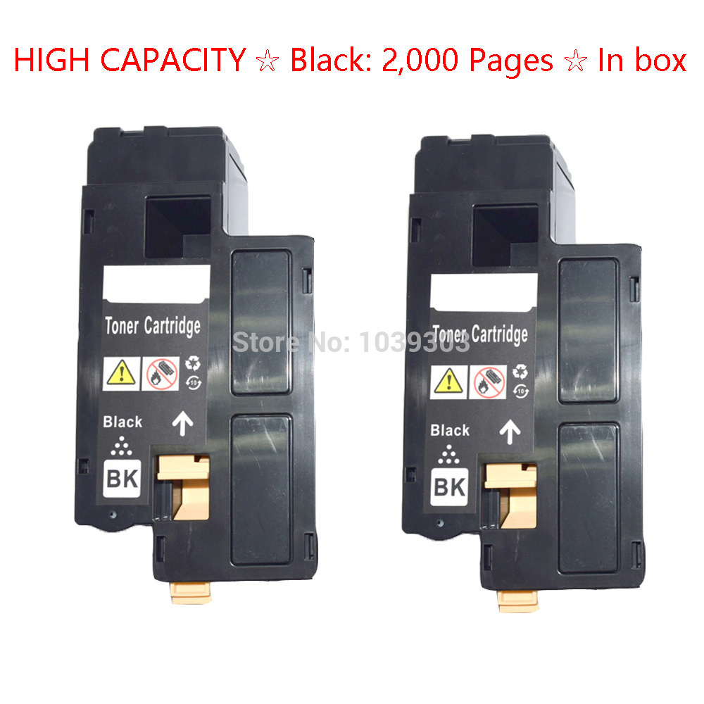 2 Pack Black Compatible Dell 1660 C1660 C1660w C1660cn C1660dn C1600dnw C1600cnw Toner Cartridges