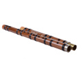 2-section Bamboo Flute Single-plug White Copper Nylon Thread Folk Musical Instrument C/D/E/F/G Key With Bag Glue Membrane