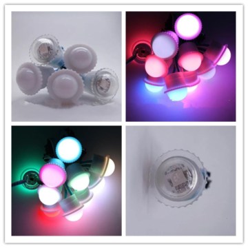 3 leds 5050 SMD RGB Chips led pixel waterproof IP68 DC12V WS2811 26mm diameter transparent cover LED Module Exposed Point Light