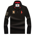 High Quality 3D Embroidery Polo Shirt men's Long sleeve 100% cotton polo shirt 2020 New Arrivals Male Casual Business Polos 8956