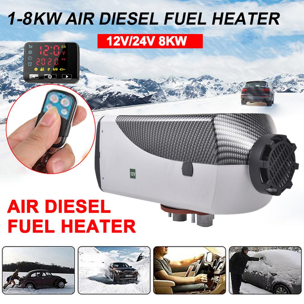 5KW 8KW 12V24V Auxiliary Heater Parking Air Fuel Oil Heating Machine &LCD Universal For Car Parking Heater Diesel Fuel Heater