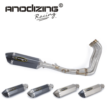 FOR YAMAHA MT09 MT-09 FZ-09 not tracer 14-18 Motorcycle full exhaust systems slip on with stainless steel exhaust muffler escape