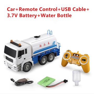 RCtown 1:20 38CM Electric Remote Control Sprinkler Trucks Road Cleaning Engineering Vehicle Super Watering Cart RC Truck #X0707