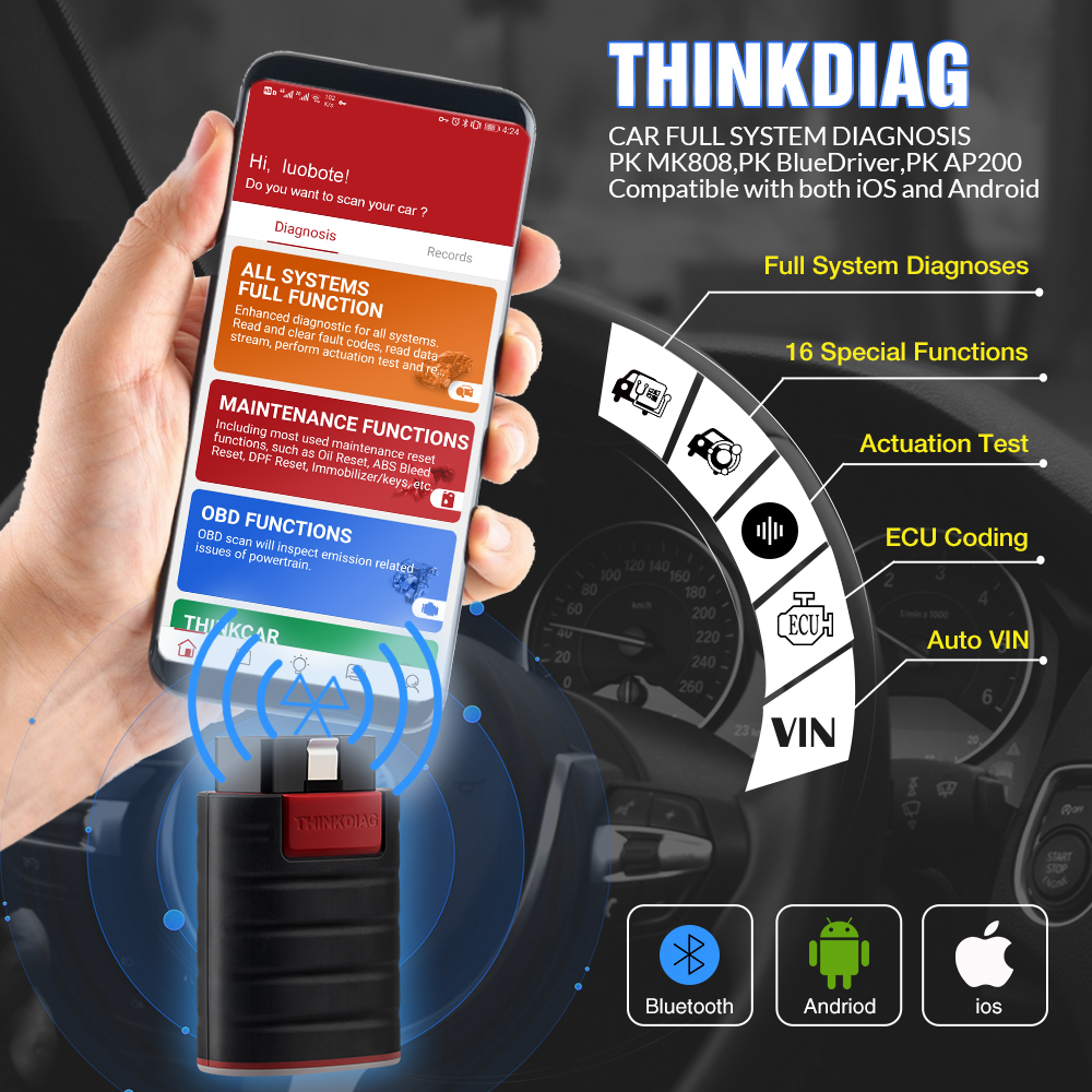 Thinkdiag Free-Years Software Configuration Diagnostic Tool All Car Brands All Maintenance softwares Free 1 or 2 years THINKDIAG