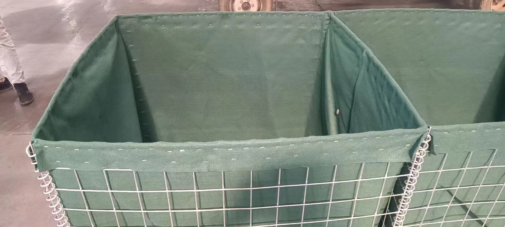 Geotextile bag gabion box