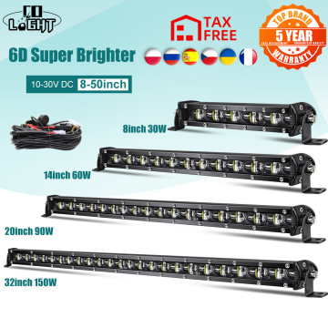 CO LIGHT Super Bright LED Light Bar 6D 8-50inch Offroad Combo Led Bar for Lada Truck 4x4 SUV ATV Niva 12V 24V Auto Driving Light