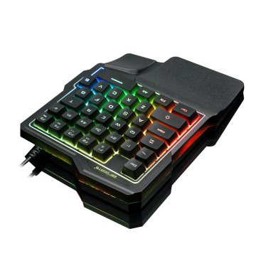 K7 One-handed Mechanical Gaming Keyboard Portable Mini Gaming Keypad Game Controller One-handed Membrane Keyboard for LOL/PUBG