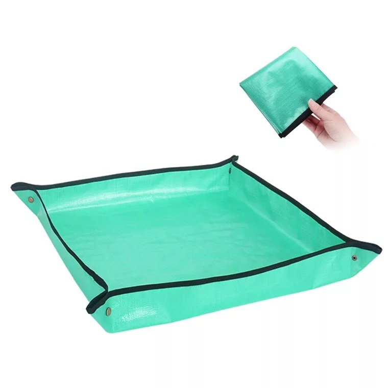 68cm 100cm Plant Repotting Square Mat Waterproof Thicken PE Indoor Transplanting Dirty Catcher Bonsai Succulent Potting Tarp