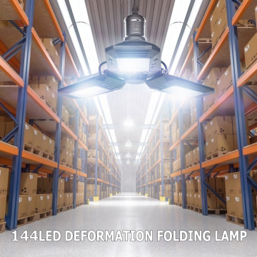 AC 85-265V 60W Ceiling Light 3-Leaf Lamp for Warehouse Garage Deformable 120 LED Cold White LED Industrial Foldable Lights