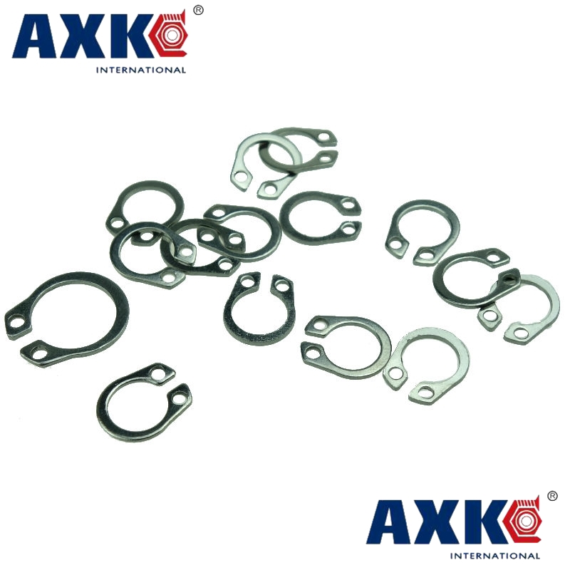 50 pcs M3 -M26 Stainless Steel Shaft C-type Elastic External Circlip Snap Retaining Ring Clamp Spring Lock Washer