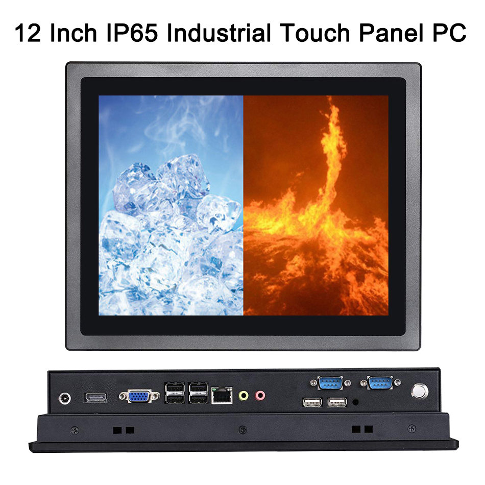 12 Inch IP65 Industrial Touch Panel PC,10 Points Capacitive TS,All in One Computer,Windows 7/10,Linux,Intel Core I5,[HUNSN DA14]