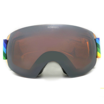 Portable Men & Women Ski Goggles Double Layers Lens Anti-fog Ski Mask Glasses Snowboarding Skiing Snow Eyewear Running Goggles
