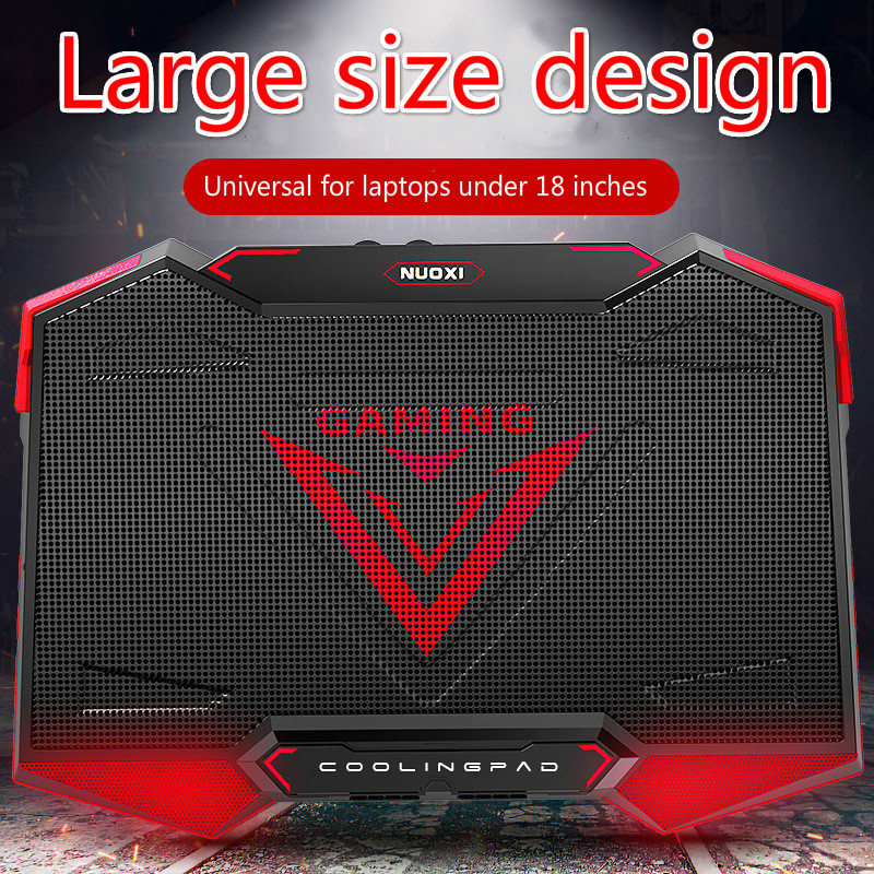 Gaming Laptop Cooler Five Fan Led Screen Dual USB Port Laptop Cooling Pad with Stand Function for 12-17 inch Laptop