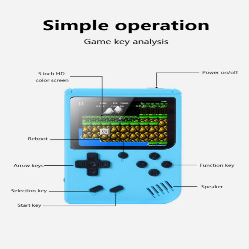 2020 NEW 800 IN 1 Retro Video Game Console Handheld Game Portable Pocket Game Console Mini Handheld Player for Kids Player Gift