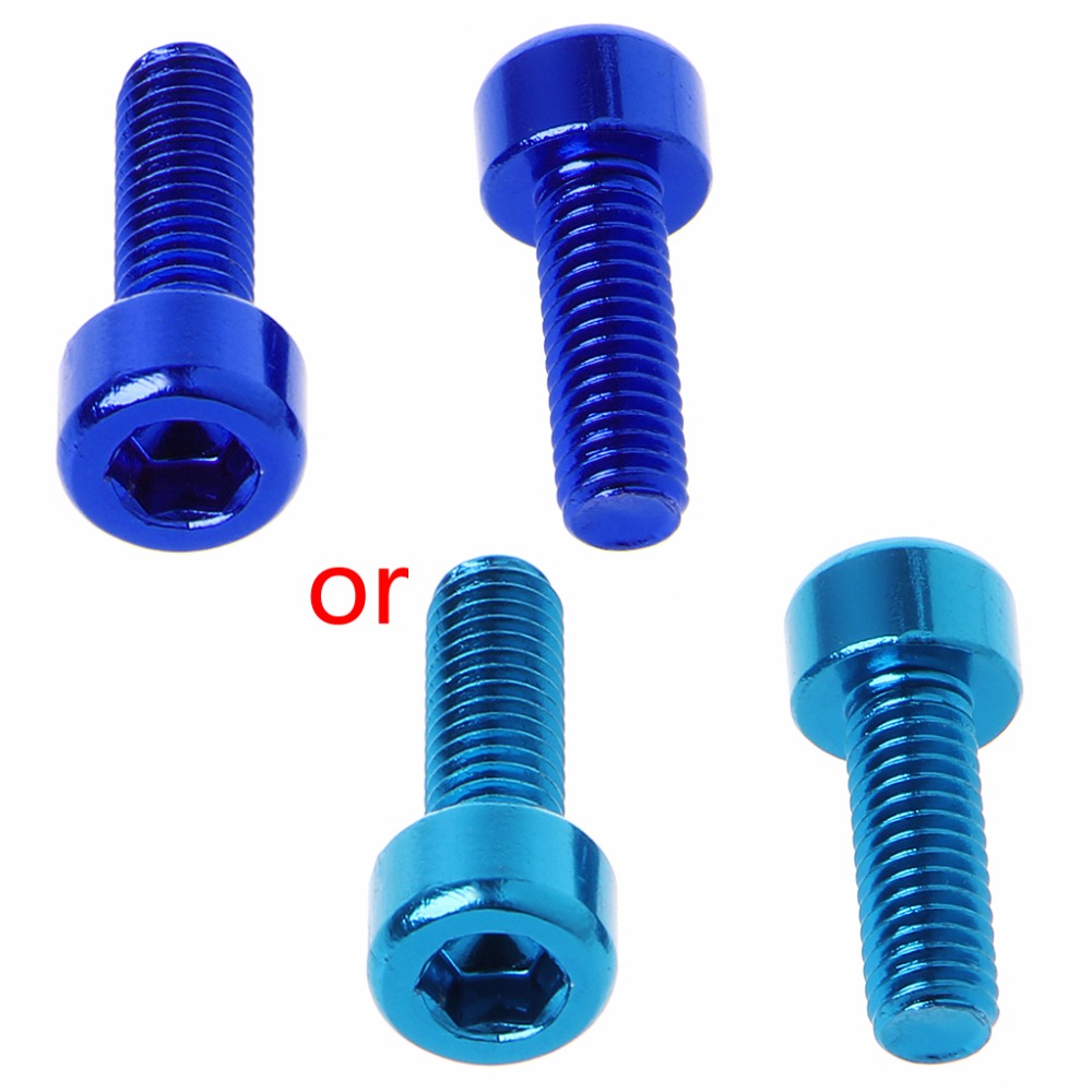 2Pcs Bike Water Bottle Cage Bolts M5*15MM Aluminium Alloy Hex Tapping Screws