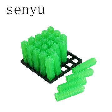 LUCHANG 500pcs Plastic expansion pipe green M6 M8 wall plug rubber anchor plug self tapping screw expansion tube