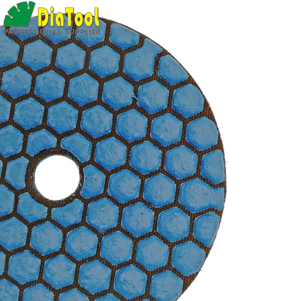 6pcs 100mm #50-1 B dry polishing pads diameter 4inch Resin bond diamond flexible polishing pads For granite marble ceramic