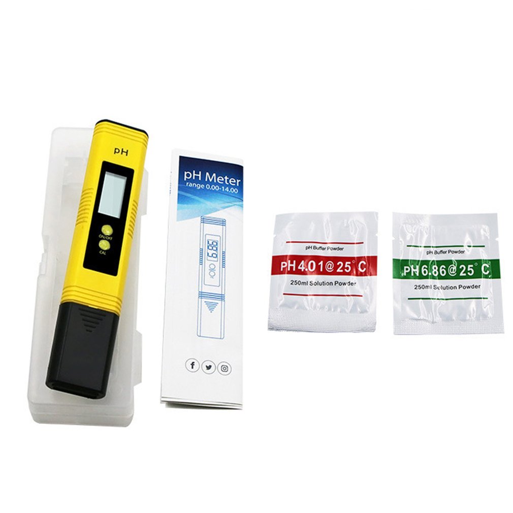 PH Meter Acidity Meter Pen of Tester Accuracy 0.01 Automatic Calibration Anti-skid LCD Digital Protable Water PH Tester