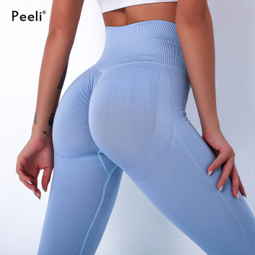 Peeli Scrunch Butt Leggings Seamless Women Booty Yoga Leggings Gym Pants Push Up Yoga Pants Workout Leggins Fitness Tights Woman