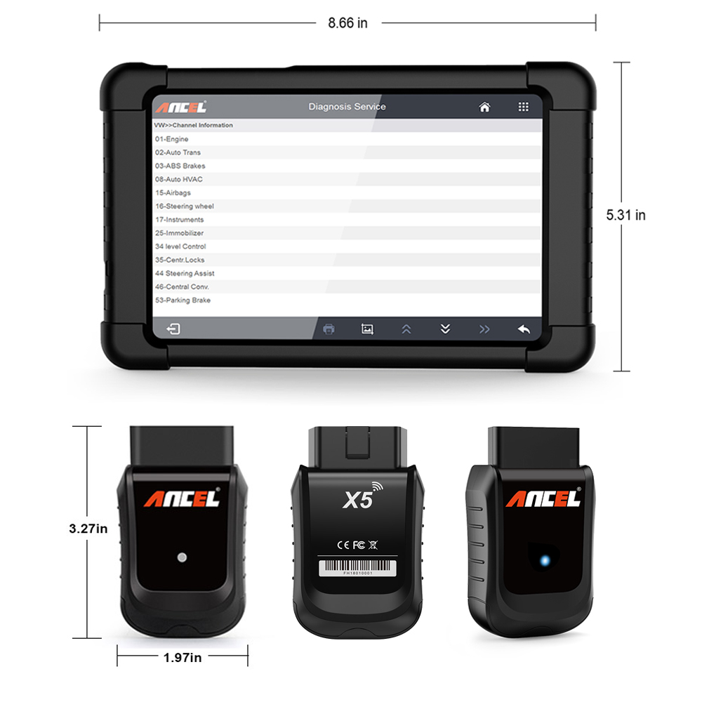 Ancel X5 obd2 automotive scanner Professional Wifi Full System Car Diagnostic Tool With Oil EPB ABS SRS Free Update Code Readers