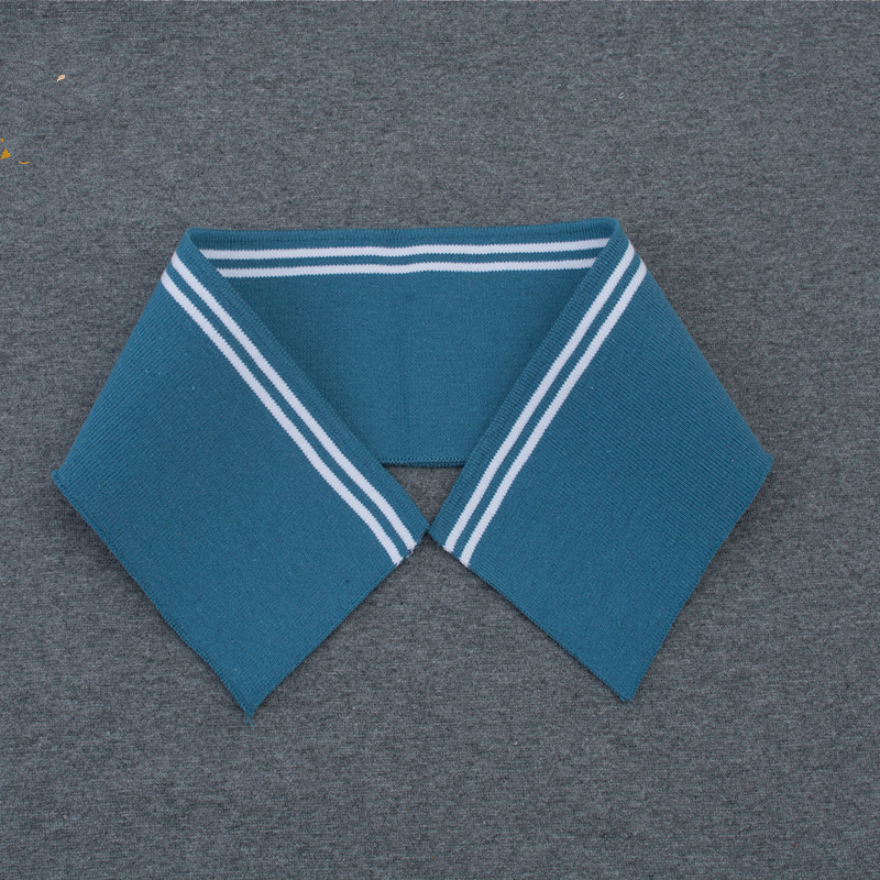 Summer Thin Stretch Knitted Rib Fabric Nackline cuffs School Uniform T-shirt Material