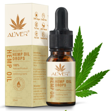 Aliver Herbel Organic Hemp Seed Oil Massage Essential Oil CBD Oil Soomthing Pressure Pain Improve Sleep Relieve Stress 10ml