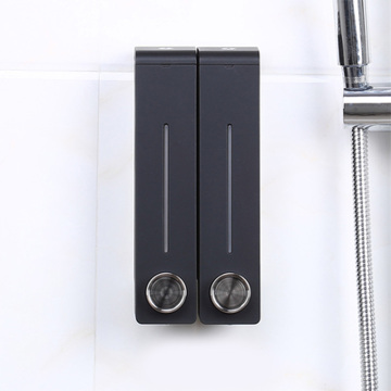 2pcs/set Wall-Mounted Bathroom Sink Soap Dispenser Liquid Soap Distributor Shower Gel Shampoo Dispenser Storage Holder Bottle