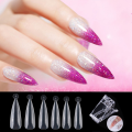 120/60pcs Clear Nail Forms Nail System Quick Building Gel Mold Tips Nail Extension Form 1pcs Clip UV Gel Mold For Nail Extend