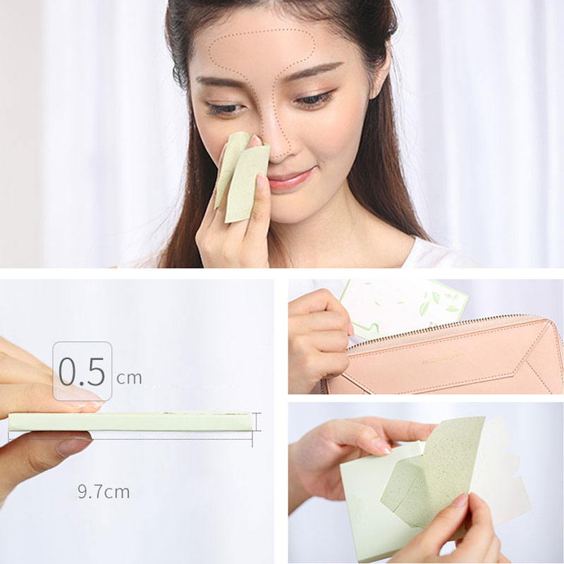 Tissue Papers Green Tea Smell Makeup Cleansing Oil Absorbing Face Paper Absorb Blotting Facial Cleanser Face Tool