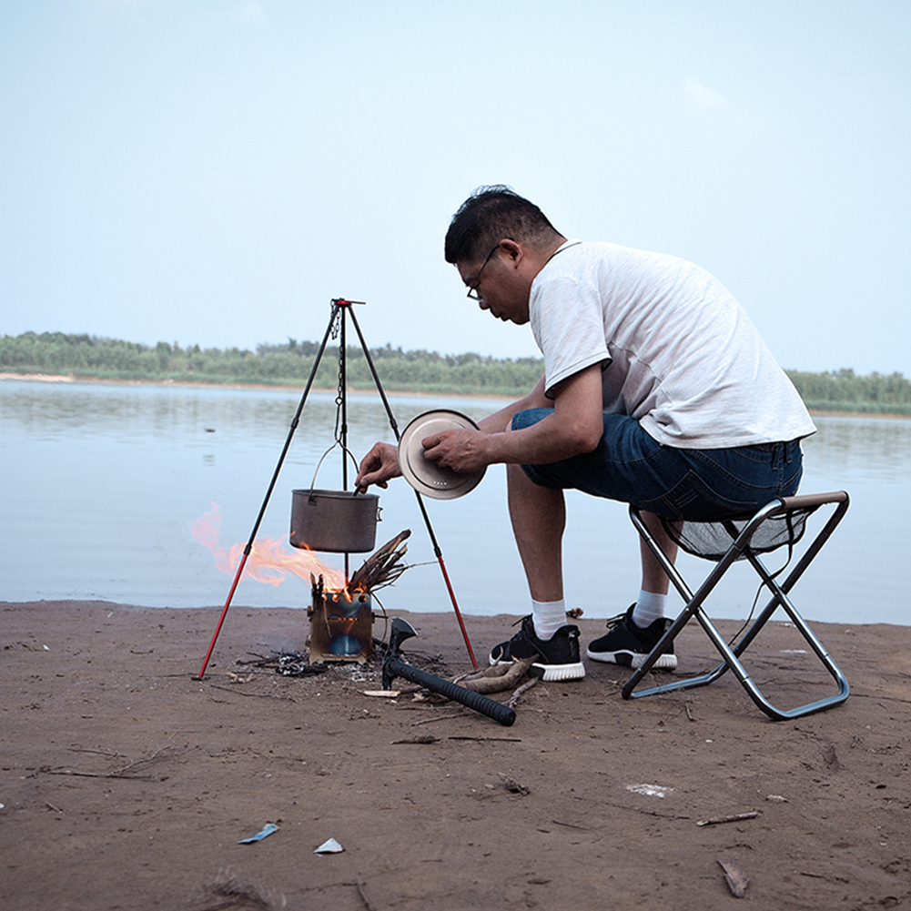 Outdoor Campfire Picnic Tripod Hunting Equipment Camping Portable ShineTrip Adjustable Grill Camp Outdoor Elements