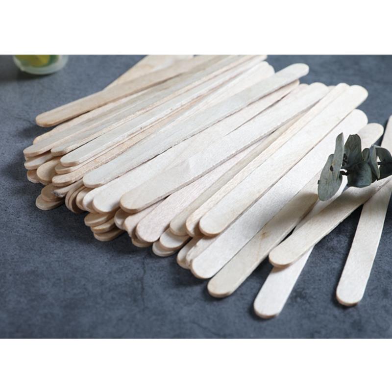 50Pcs/Set Popsicle Stick DIY Wooden Creative Ice Cream Stick Wooden Craft Stick DIY Ice Cream Tools Kitchen Cooking Accessories
