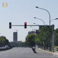 Galvanized Steel Single Arm Traffic Signal Pole