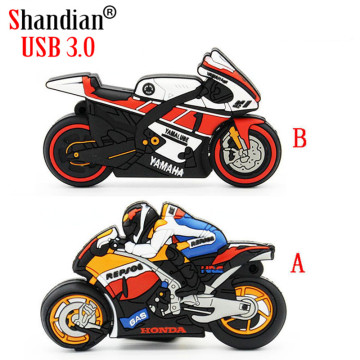 SHANDIAN USB 3.0 wholesale USB stick motorcycle Cartoon Creative U Disk 4GB 8GB 16GB 32GB 64GB USB 3.0 high speed flash drive