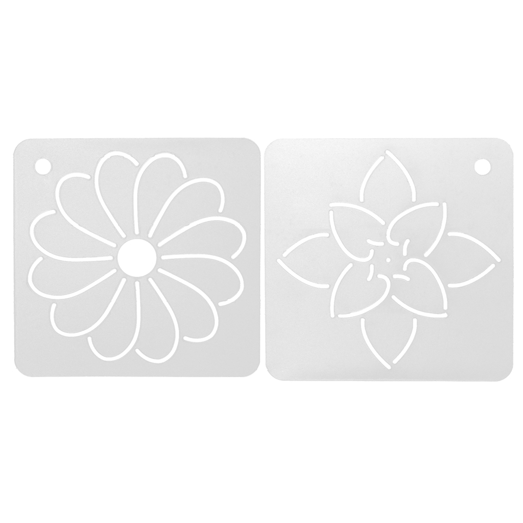 2pcs Flower Stencil Plastic Quilting Template for Patchwork Sewing Quilting Embroidery DIY Crafts Supplies