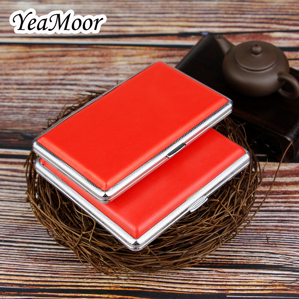 Multi Colors Leather Case for Carry 14 & 20 Cigarettes Classic Cigarette Box Men & Women Cigarette Case Smoking Pouch