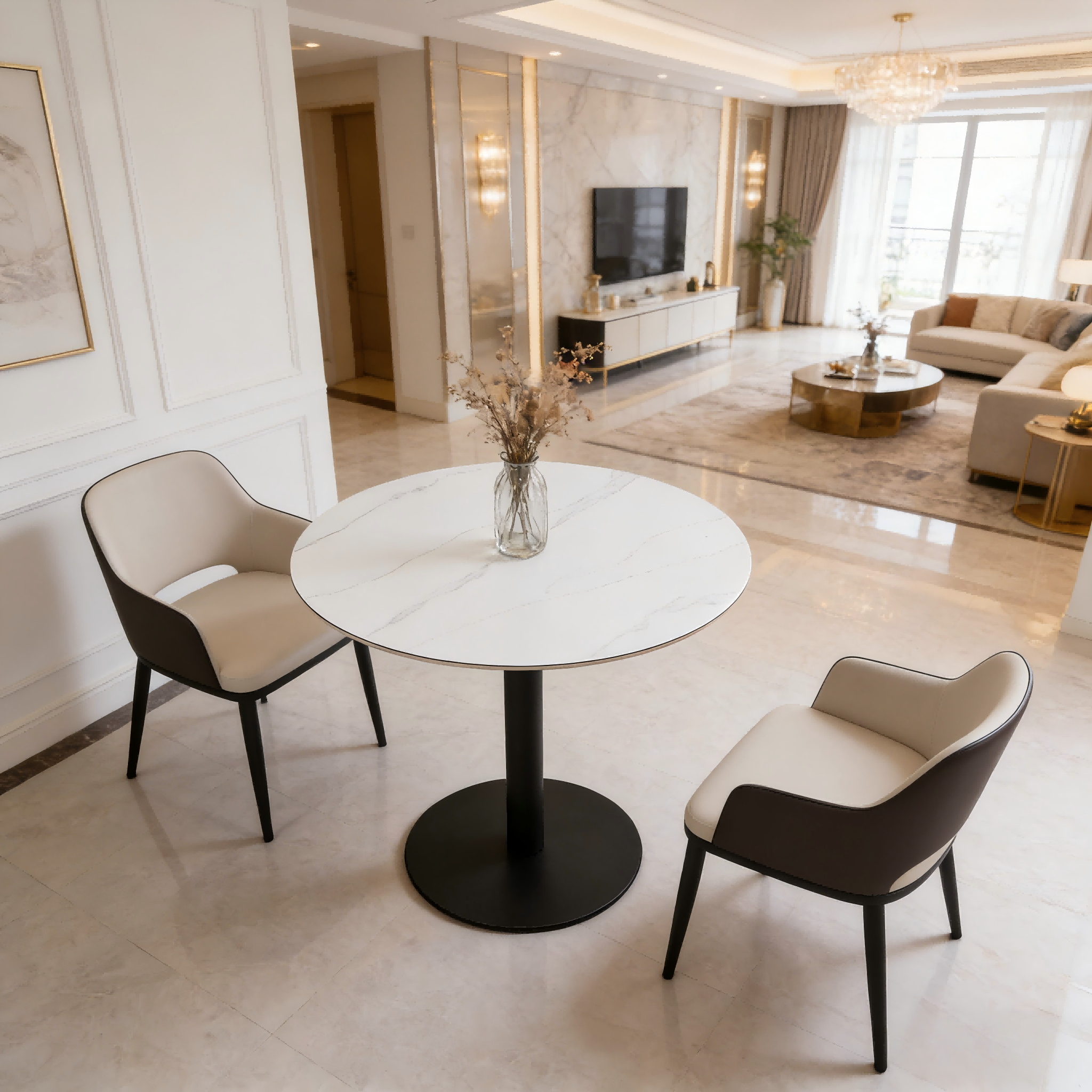 BR-25RDT01-B1 round dining table  5