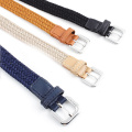 Unisex Casual Woven Belt Child Elastic Belts Men Canvas Elastic Belt Knitted Thin Waist Belts Jeans Alloy Pin Buckle Waistband