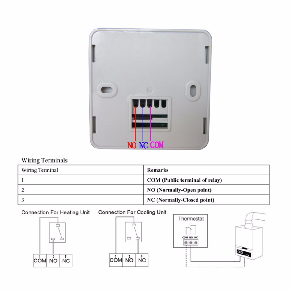 Gas Boiler Heating Temperature Controller Programmable Thermostat Wall Mounted