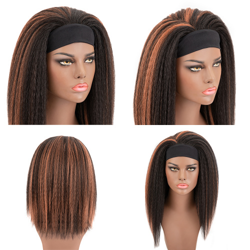 Synthetic Machine Made Headband Wigs For Black Women Supplier, Supply Various Synthetic Machine Made Headband Wigs For Black Women of High Quality